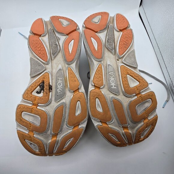 Hoka One One Bondi 8 Womens Size 10.5 B Gray Yellow Athletic Shoes Running Walk - Picture 8 of 14